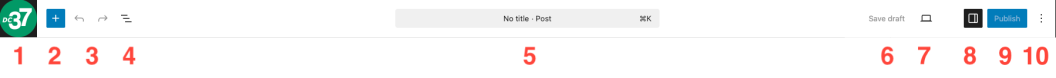 Block editor - top toolbar layout
